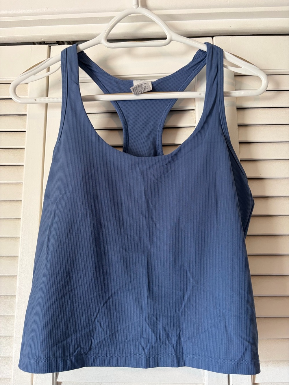 all in motion Blue Ribbed Racerback Tank Top
